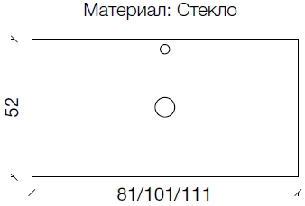 Столешница Boheme Lucido стекло 100см прямая глянцевый черный 853-100-GB Столешница Boheme Lucido стекло 100см прямая глянцевый черный 853-100-GB
