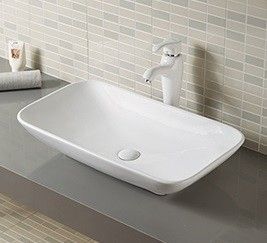 Раковина CeramaLux 9122 накладная, белый