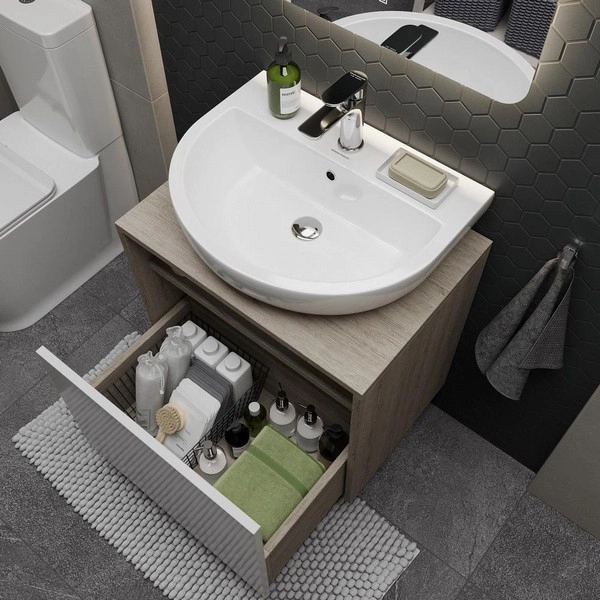 Тумба под раковину Kerama Marazzi Pro PRO.60.1\WHT подвесная 60, белая глянцевая — Изображение 6
