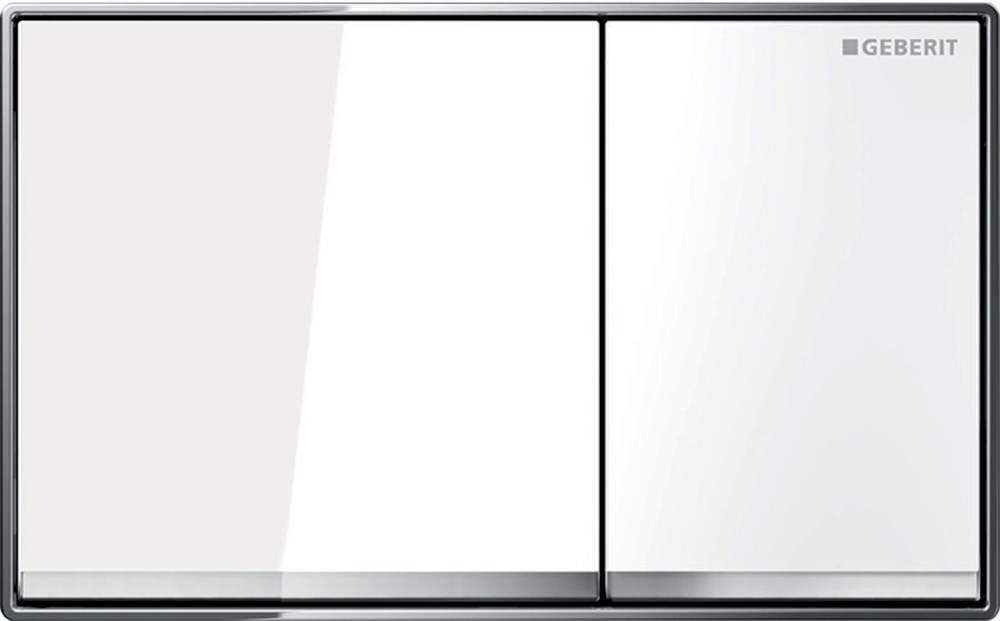 Клавиша смыва Geberit 115.081.SI.1 Omega 60 металл, стекло белое Клавиша смыва Geberit 115.081.SI.1 Omega 60 металл, стекло белое