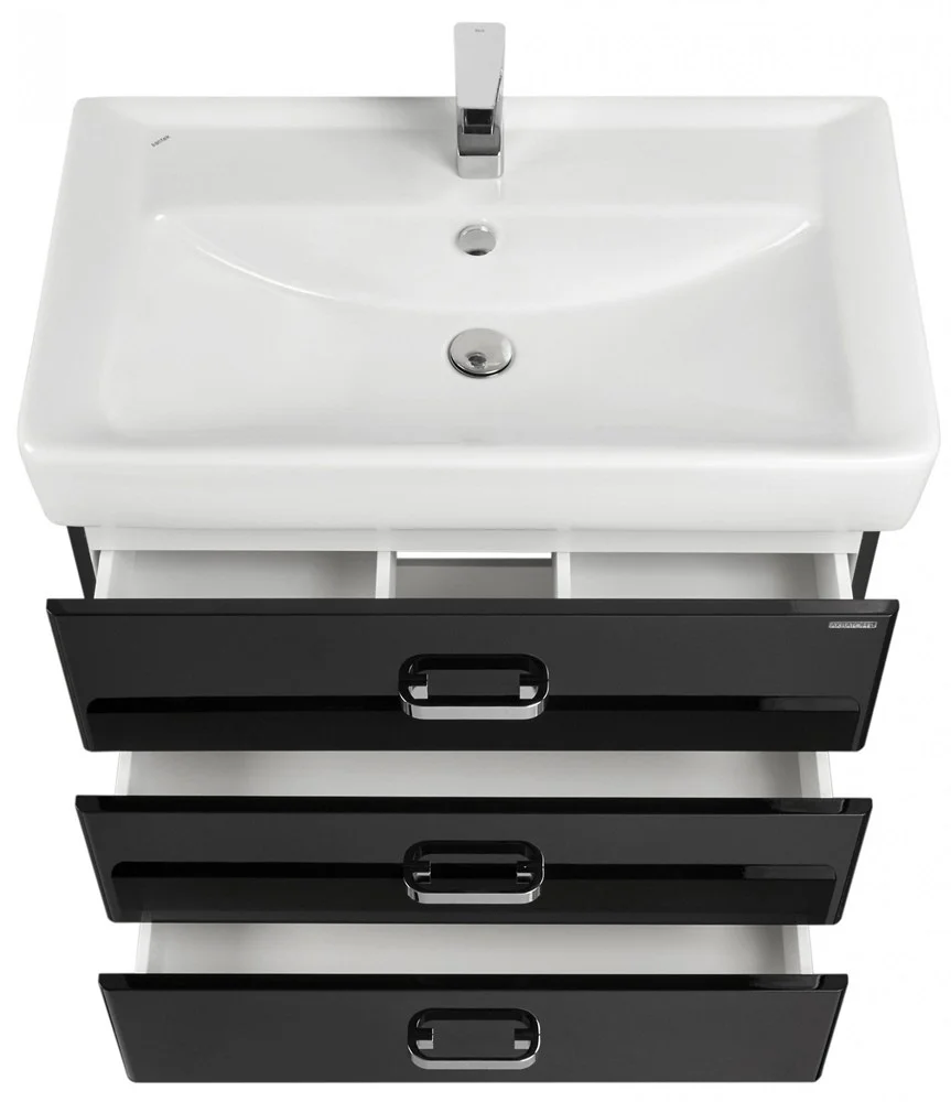 Тумба под раковину Aquaton Америна 80 М черная 1A169101AM950 Тумба под раковину Aquaton Америна 80 М черная 1A169101AM950