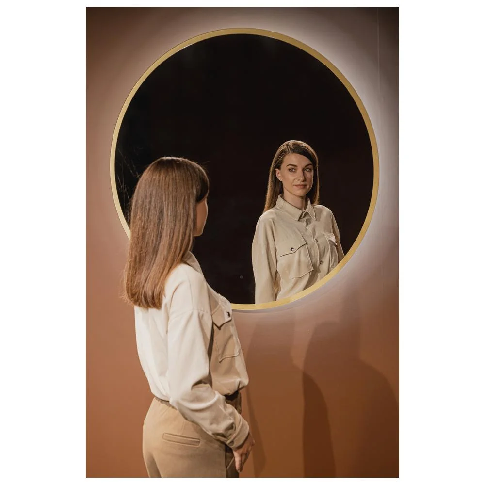Зеркало Silver Mirrors Monaco-GOLD LED-00002767 d1000 бесконтактный сенсор — Изображение 4