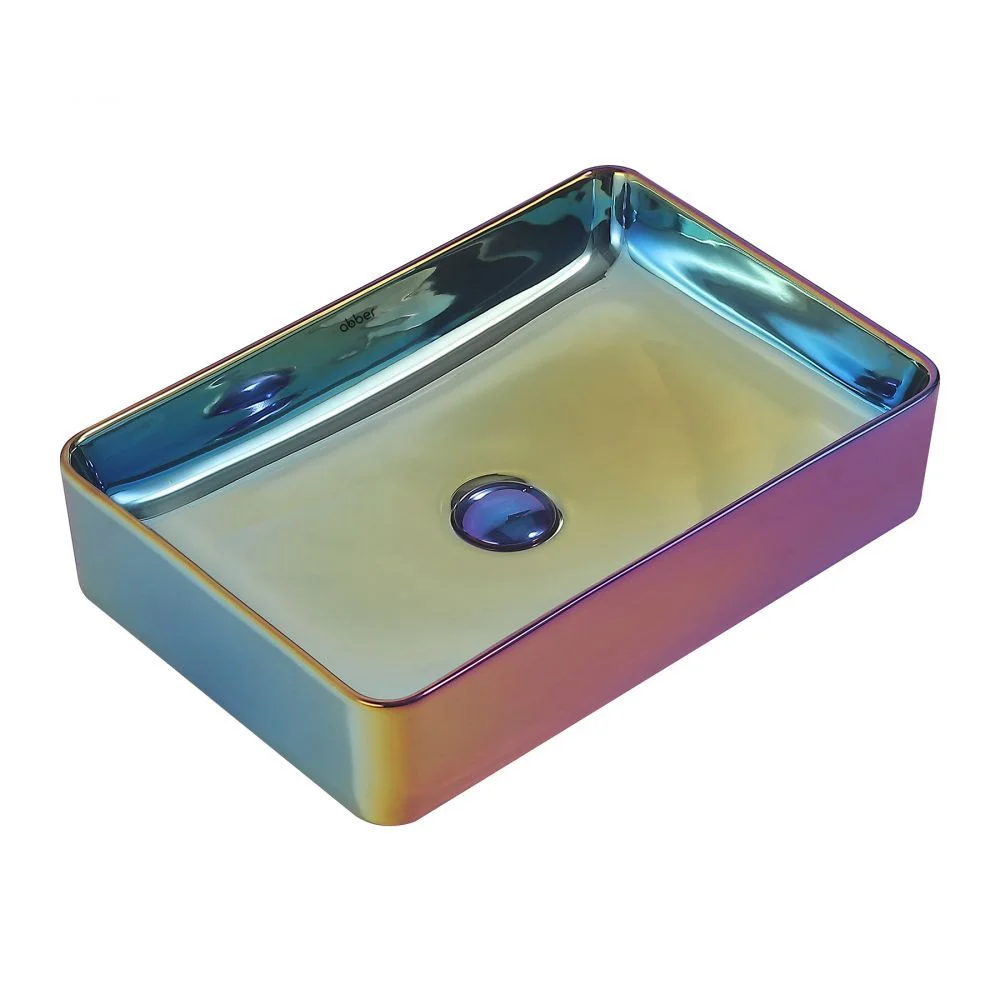 Раковина ABBER Rechteck AC2207Regen накладная, хамелеон Раковина ABBER Rechteck AC2207Regen накладная, хамелеон