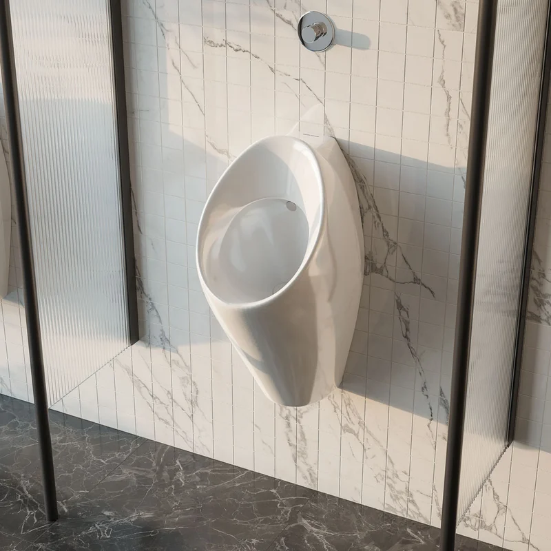 Писсуар Kerama Marazzi KPro KMKPUr35GWh0 подвесной с крепежом и сифоном, белый глянцевый — Изображение 8