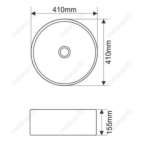 Раковина MELANA MLN-7078AB (черная) 7078AB-805 Раковина MELANA MLN-7078AB (черная) 7078AB-805