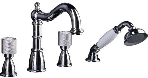 Смеситель на борт ванны Boheme TRADIZIONALE CHROMO CRYSTALL 396-CRST Смеситель на борт ванны Boheme TRADIZIONALE CHROMO CRYSTALL 396-CRST