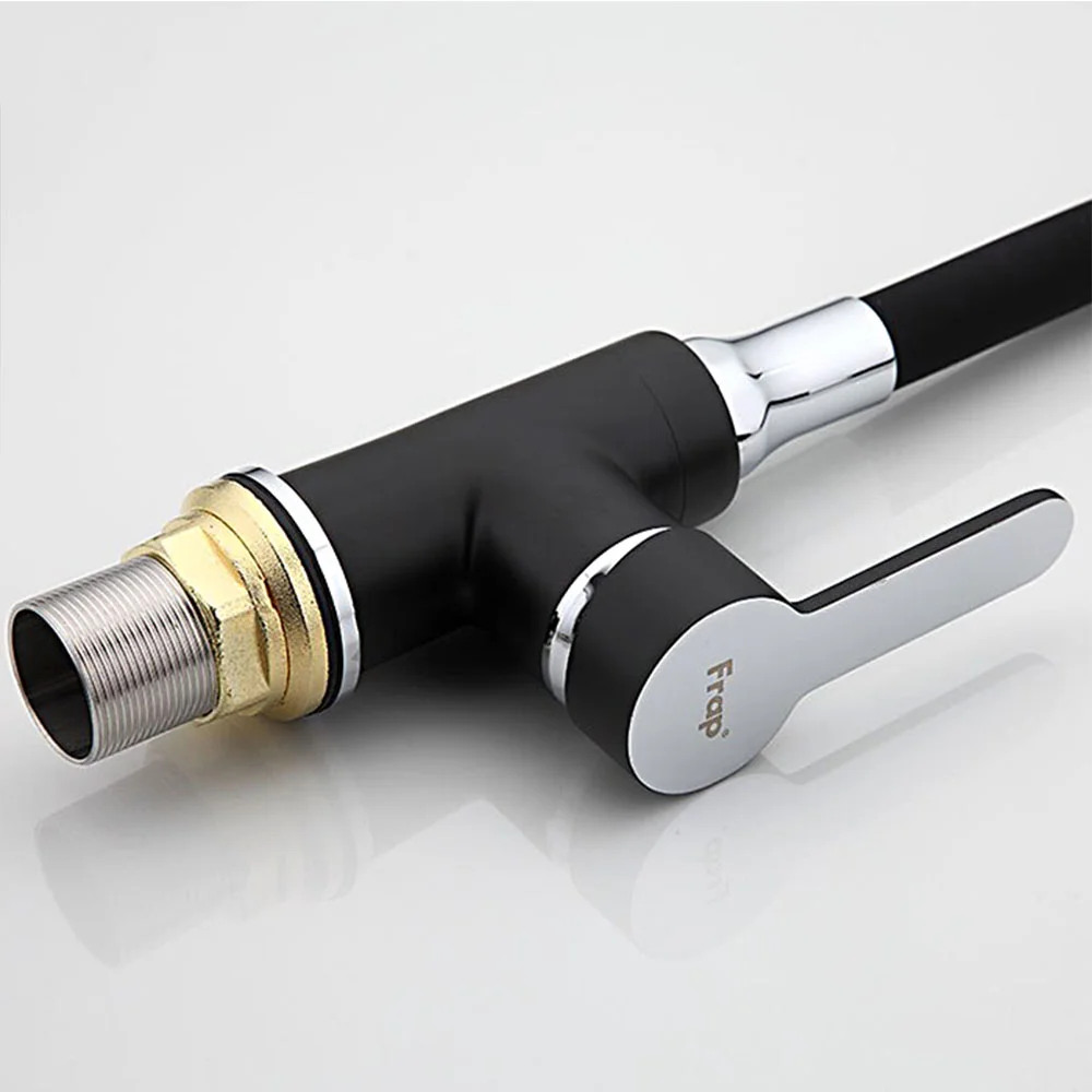 Смеситель для кухни FRAP F4042 с гибким изливом, черный — Изображение 6