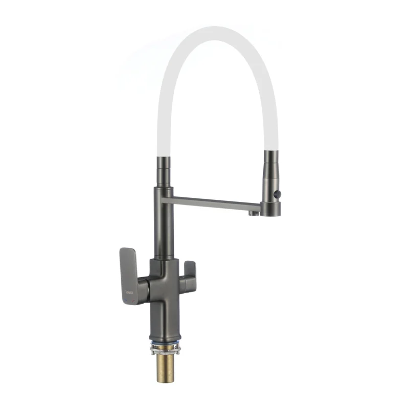 Смеситель для кухни Savol S-L1809Q-02 с подключением к фильтру, графит — Изображение 1