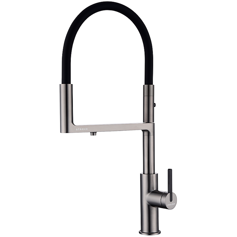 Смеситель для кухни Paulmark TORNADO вороненая сталь To213402-GM Смеситель для кухни Paulmark TORNADO вороненая сталь To213402-GM