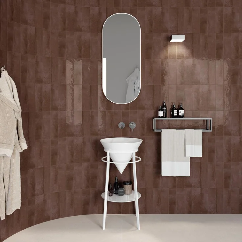 Раковина Kerama Marazzi Cono CO.wbi.44 встраиваемая сверху 44, белая глянцевая — Изображение 5