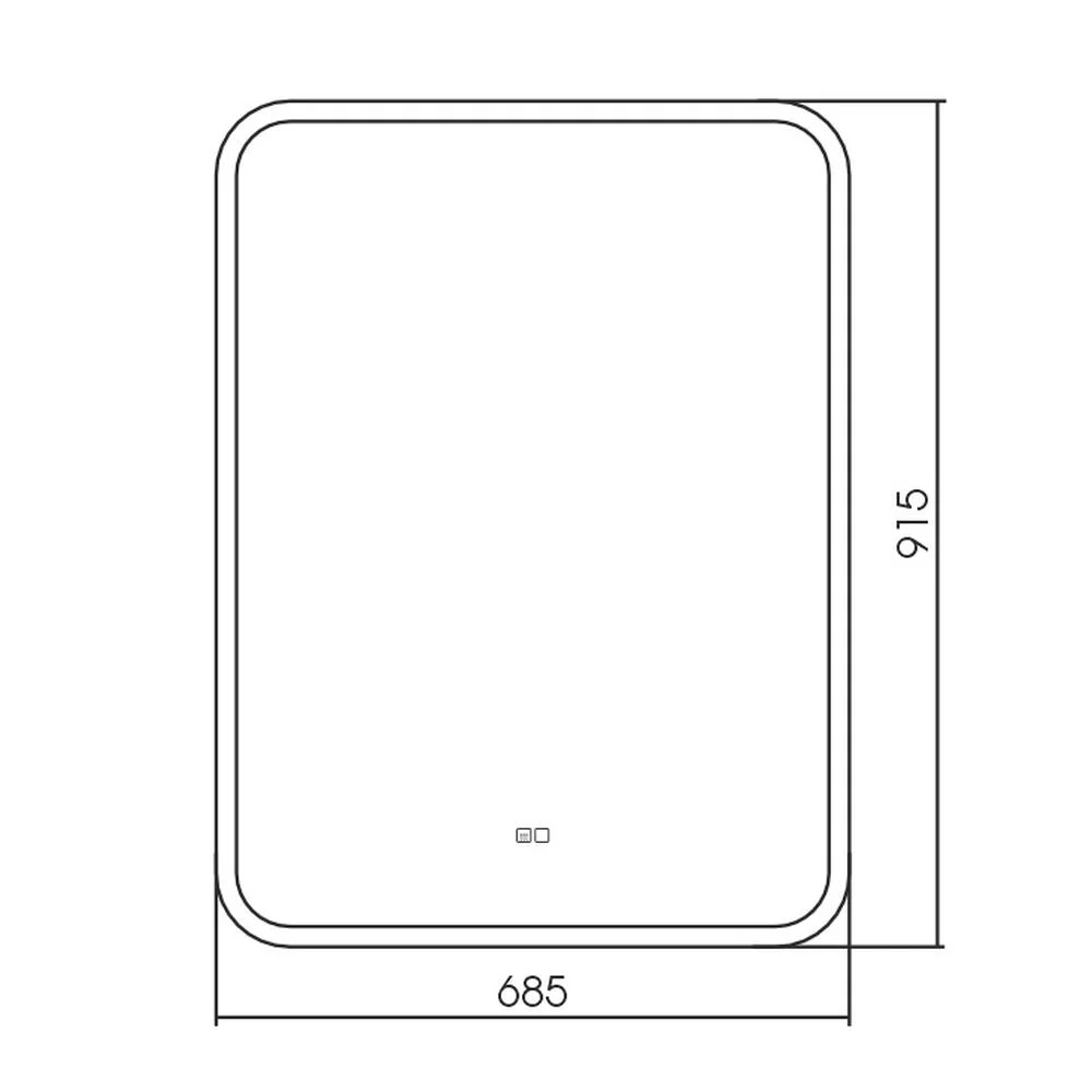 Зеркало Silver Mirrors Стив 685х915 LED-00002344 вертикальный подогрев сенсорный выключатель — Изображение 2