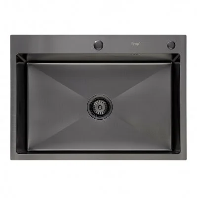 Кухонная мойка FRAP FS7050-9 оружейная сталь Кухонная мойка FRAP FS7050-9 оружейная сталь