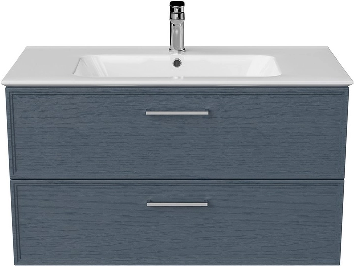 Тумба под раковину Kerama Marazzi Piano Classic PIA.CL.95\BLU.M подвесная 95 см, ясень синий матовый — Изображение 5