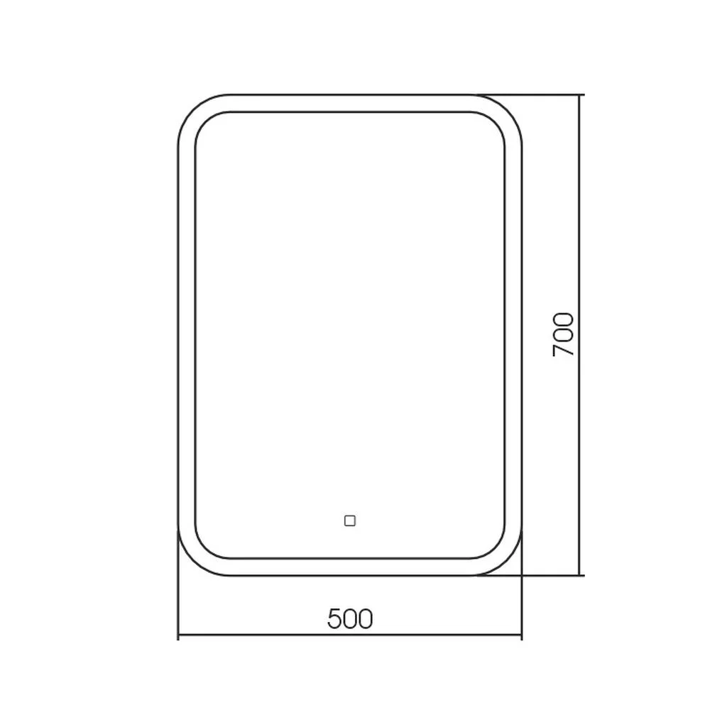 Зеркало Silver Mirrors Стив 500х700 LED-00002916 сенсорный выключатель — Изображение 2