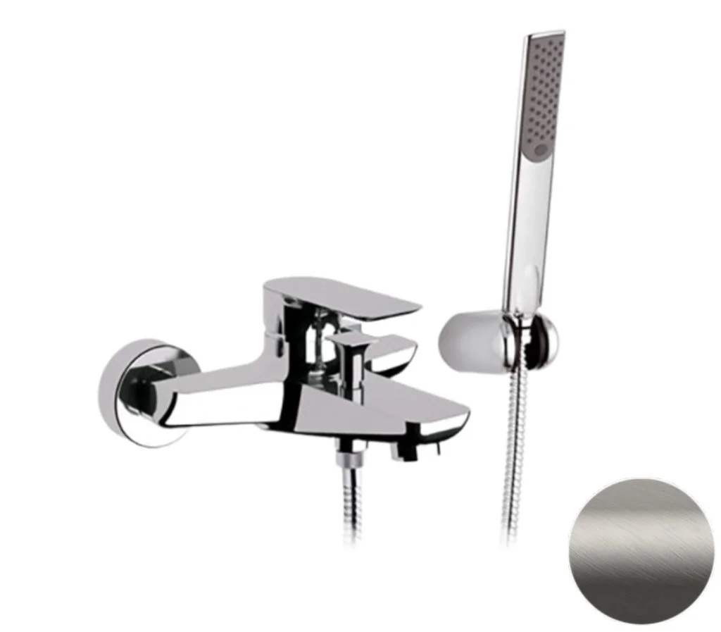 Смеситель для ванны Remer Infinity I02NPO, никель матовый брашированный Смеситель для ванны Remer Infinity I02NPO, никель матовый брашированный