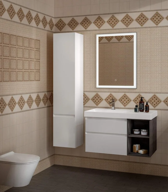 Шкаф-пенал Kerama Marazzi Cubo CUB.165Rh\WHT.M подвесной правый 165, белый матовый — Изображение 5