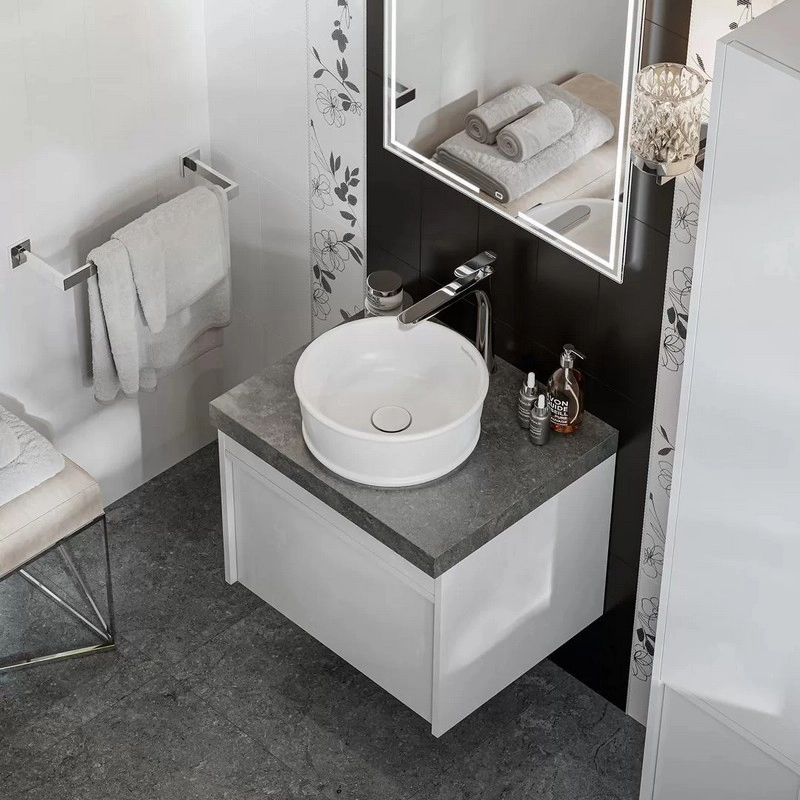 Тумба под раковину Kerama Marazzi Modula MOD.60.1+1\WHT подвесная 60 белая глянцевая — Изображение 11
