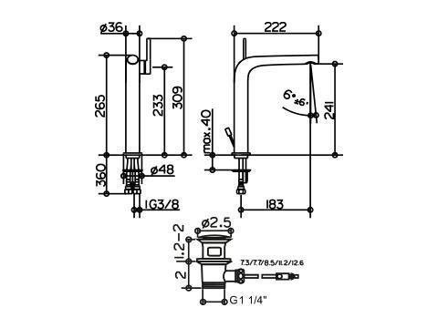 Смеситель для раковины Keuco Edition 400 51502010002 Смеситель для раковины Keuco Edition 400 51502010002
