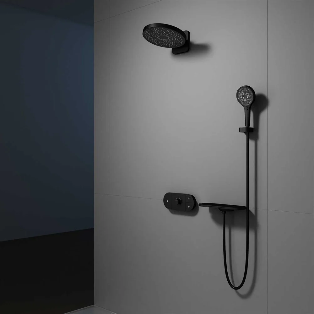 Душевая система Vincea Futura VSFW-2F12TMB термостатический встраиваемая, 3 режима, черный матовый Душевая система Vincea Futura VSFW-2F12TMB термостатический встраиваемая, 3 режима, черный матовый