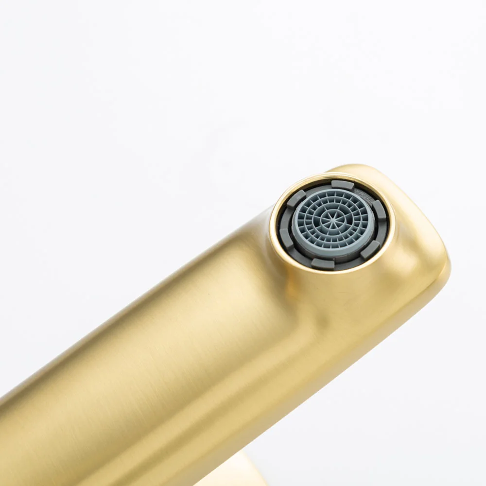 Смеситель для раковины Gappo G1028-3 золотой сатин — Изображение 8