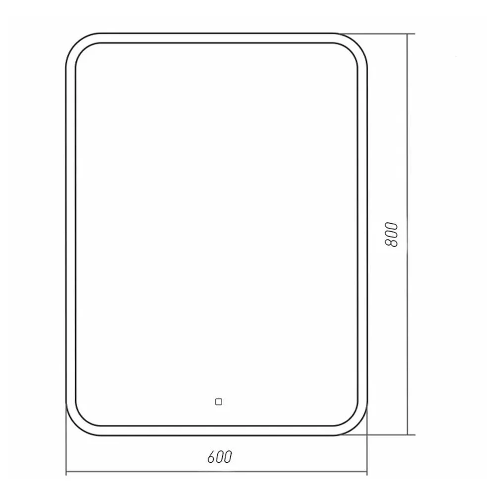 Зеркало Silver Mirrors Стив 600х800 LED-00002249 сенсорный выключатель — Изображение 2