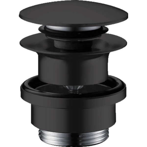 Донный клапан Hansgrohe push-open 50100670, матовый черный Донный клапан Hansgrohe push-open 50100670, матовый черный