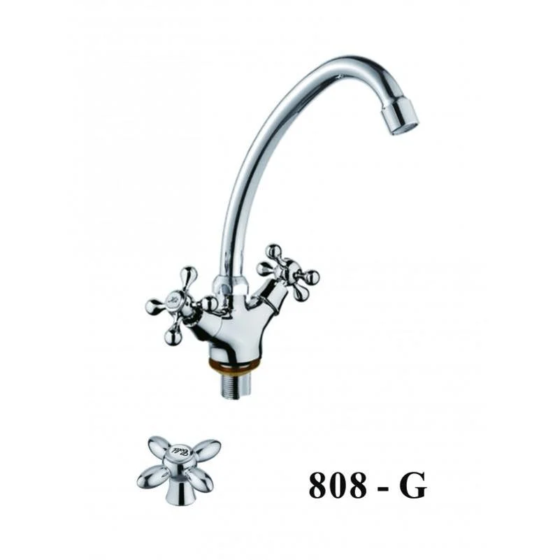 Смеситель для кухни D-Lin D153808-G хром — Изображение 1