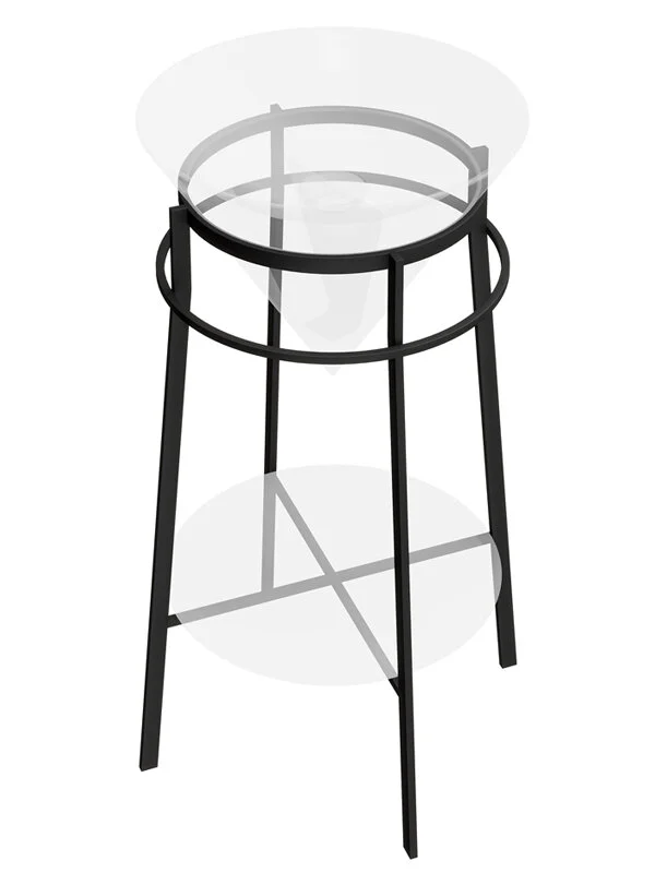 Консоль под раковину Kerama Marazzi Cono CO.44\BLK.M напольная 44, черная матовая — Изображение 1