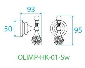 Крючок CEZARES OLIMP-HK золото 24 карат-Swarovski OLIMP-HK-03/24-Sw Крючок CEZARES OLIMP-HK золото 24 карат-Swarovski OLIMP-HK-03/24-Sw