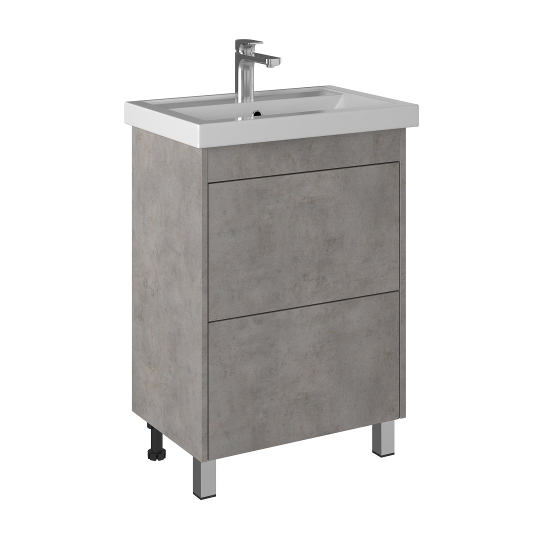 Тумба под раковину BRIZ Риччи т8-60 под раковину Фостер 360 03-08060-06 00 БТН светло - серый Тумба под раковину BRIZ Риччи т8-60 под раковину Фостер 360 03-08060-06 00 БТН светло - серый