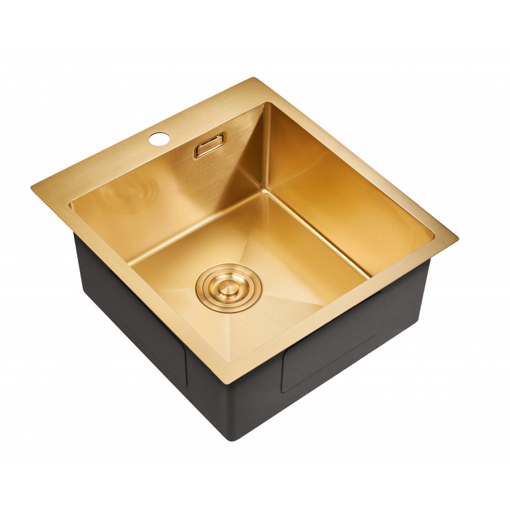 Кухонная мойка Milacio Denia 46 Steel (MC.77478) золото Кухонная мойка Milacio Denia 46 Steel (MC.77478) золото