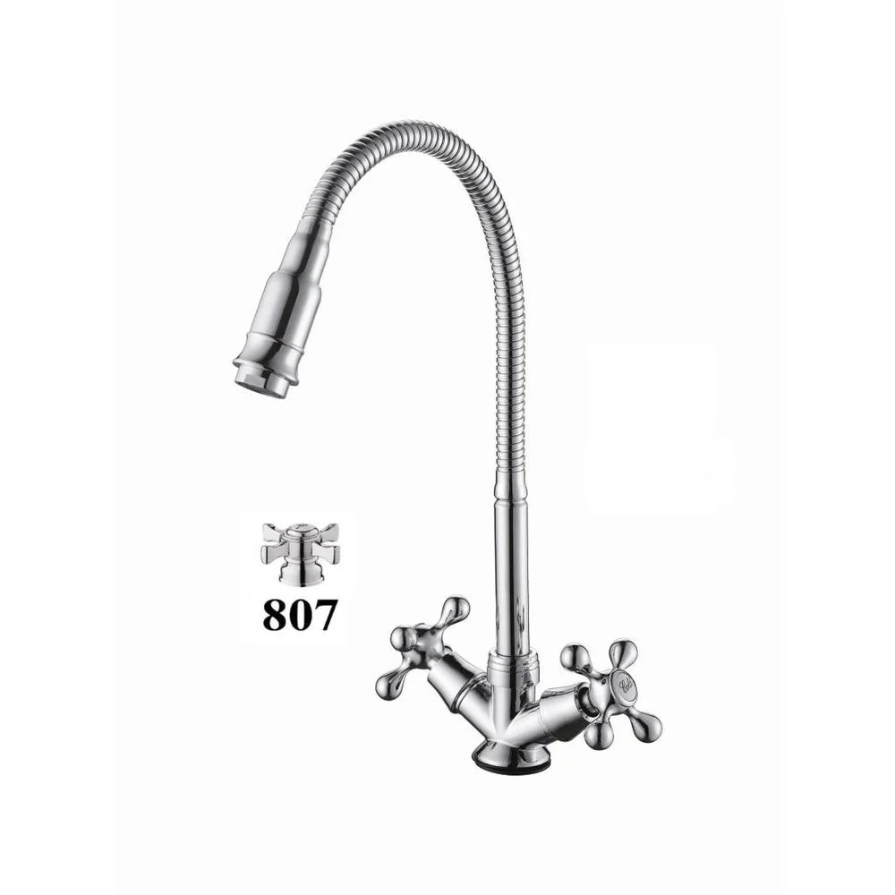 Смеситель для кухни D-Lin D151807-Q с гибким изливом, хром — Изображение 1