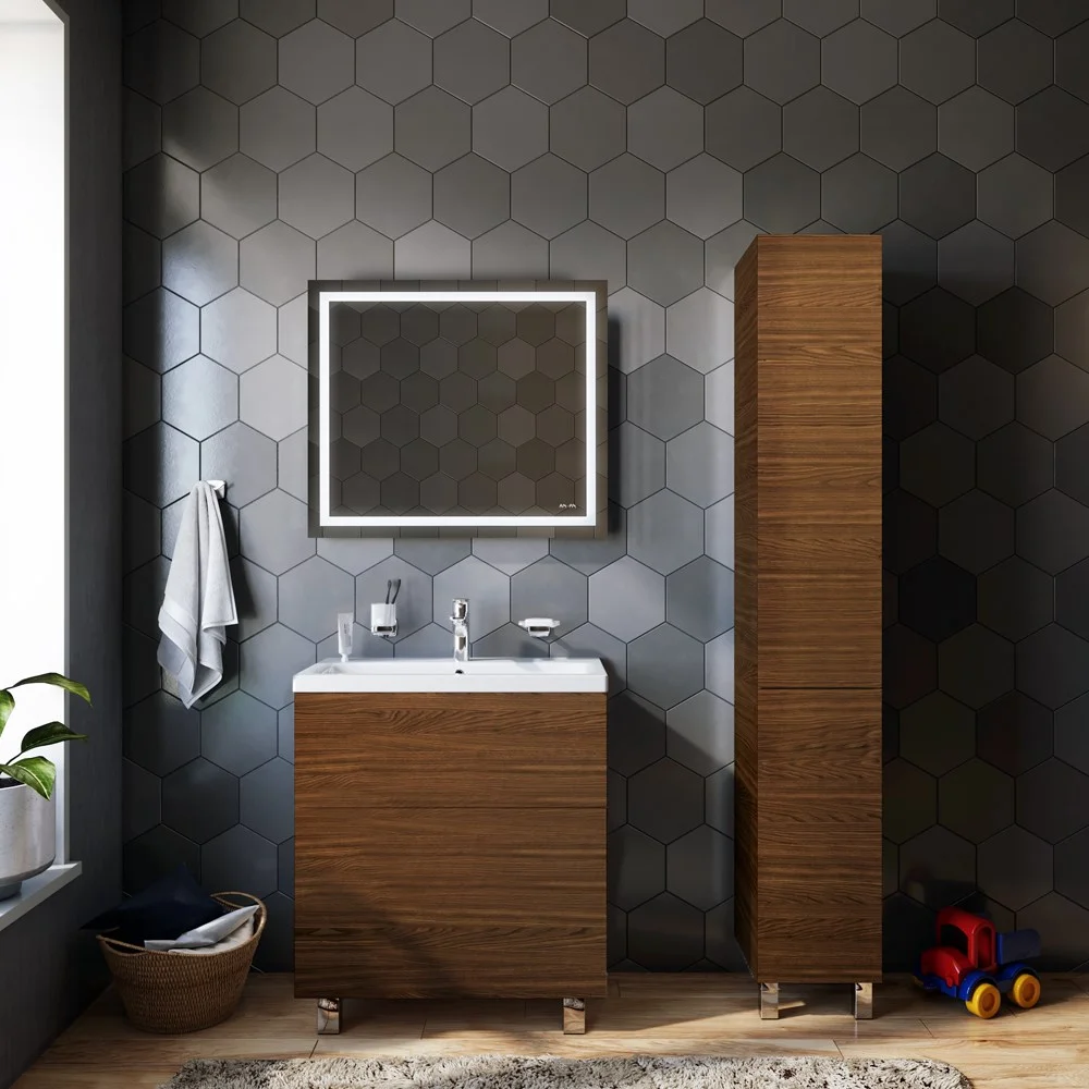 Шкаф-пенал AM.PM Gem M90CSR0306NF напольный 30 см, правый, орех Шкаф-пенал AM.PM Gem M90CSR0306NF напольный 30 см, правый, орех