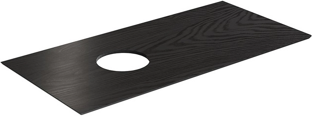 Столешница Kerama Marazzi Iconico CO5.KM6012G0291R\100 Манифик вуд 100 см, черная матовая, без отверстия под смеситель — Изображение 1