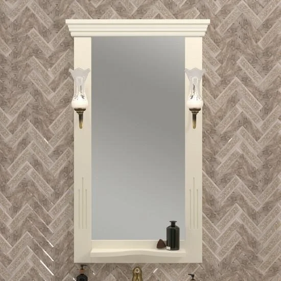 Зеркало Opadiris Риспекто 55, слоновая кость, с выключателем 00-00007053 Зеркало Opadiris Риспекто 55, слоновая кость, с выключателем 00-00007053