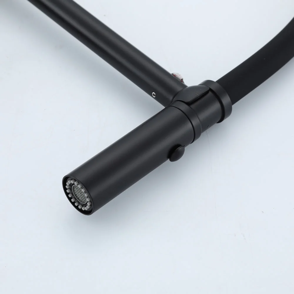 Смеситель для кухни GAPPO G4098-26 с гибким изливом, черный — Изображение 9