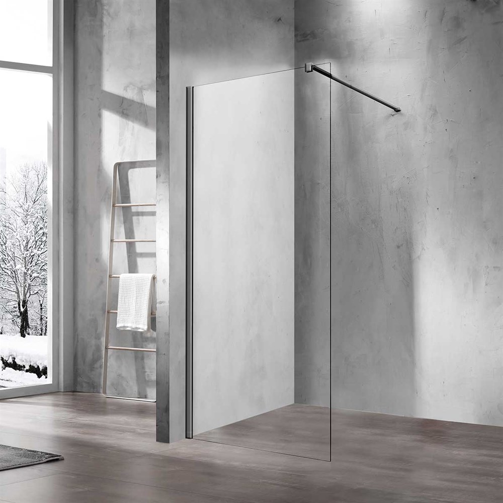 Душевая перегородка Vincea Walk-In VSW-1H120CLGM, 1200*2000, вороненая сталь, стекло прозрачное Душевая перегородка Vincea Walk-In VSW-1H120CLGM, 1200*2000, вороненая сталь, стекло прозрачное