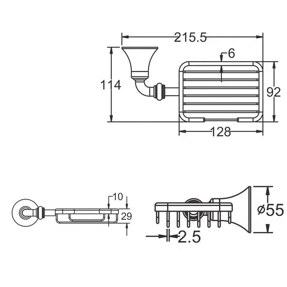 Мыльница Rose RG1204 хром — Изображение 2
