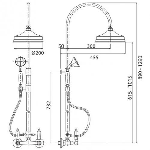 Душевая система CEZARES GOLF-CD-30-02-Bi Душевая система CEZARES GOLF-CD-30-02-Bi
