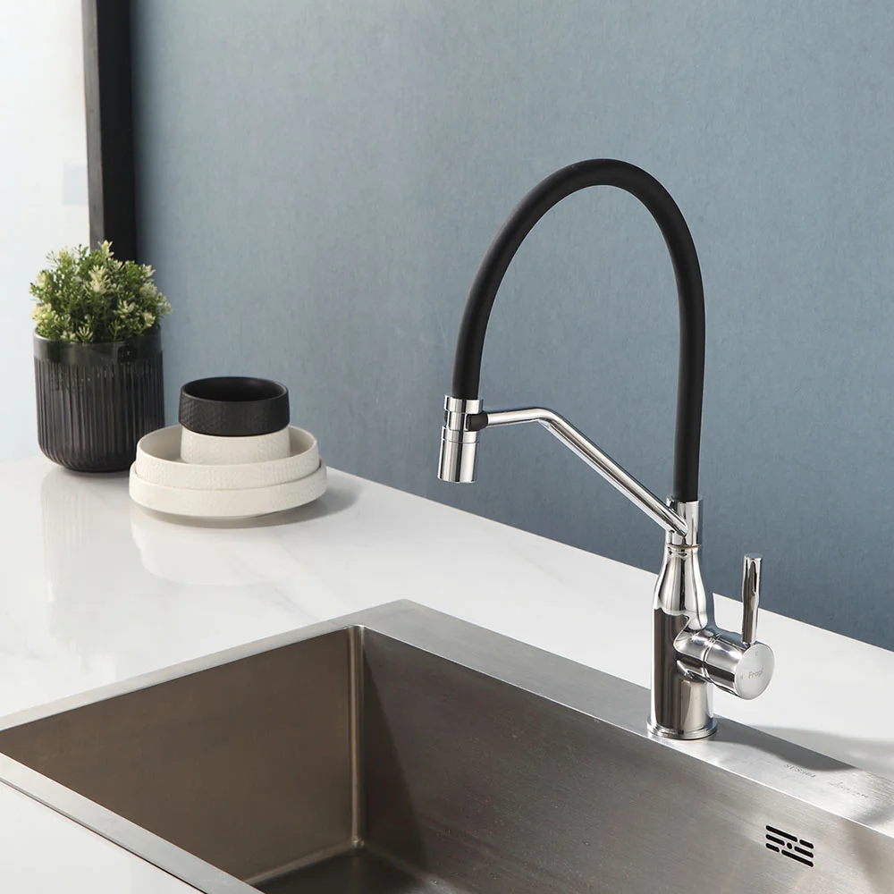 Смеситель для кухни FRAP F4497 с гибким изливом, хром — Изображение 3