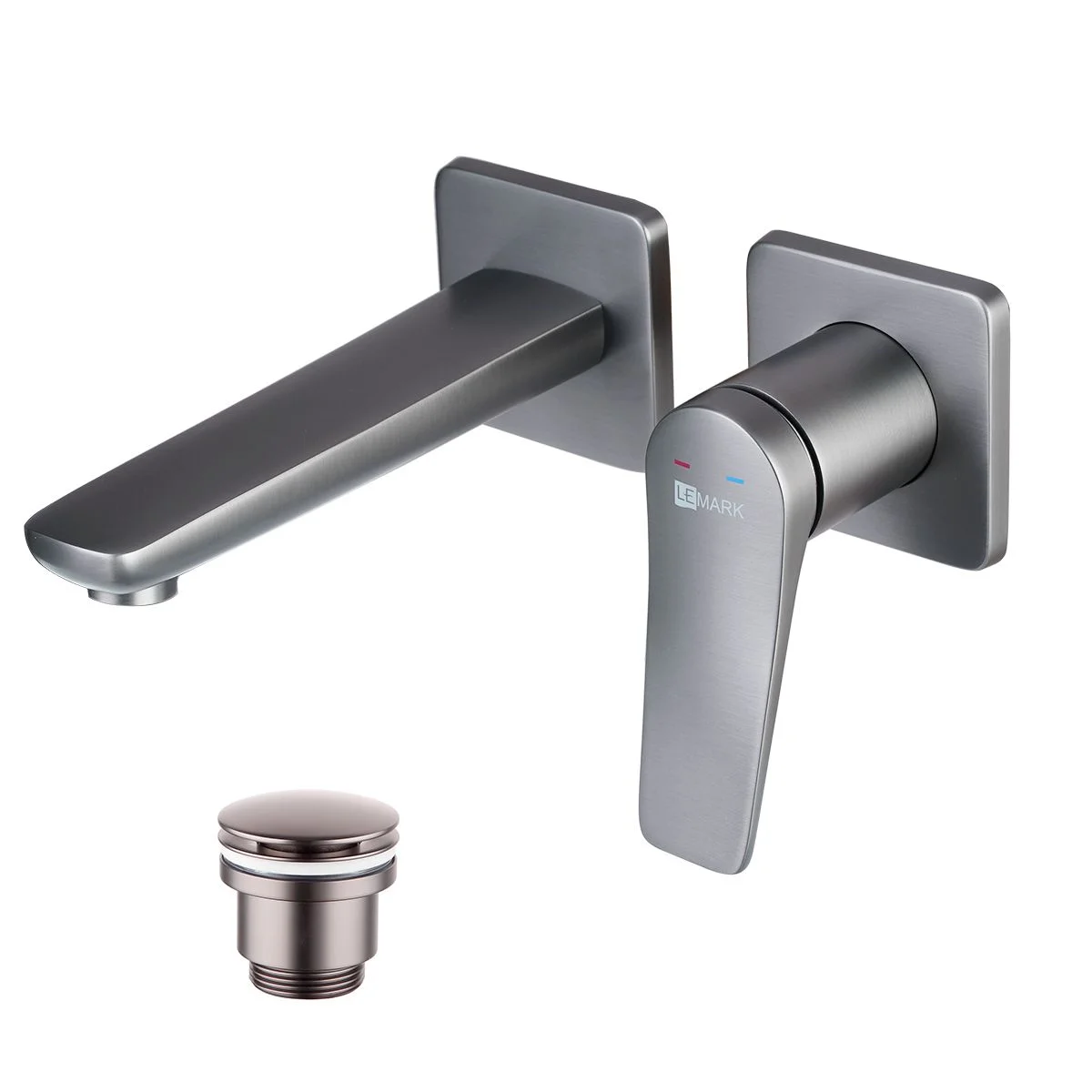 Смеситель для раковины Lemark Bronx LM3736GM встраиваемый, графит Смеситель для раковины Lemark Bronx LM3736GM встраиваемый, графит