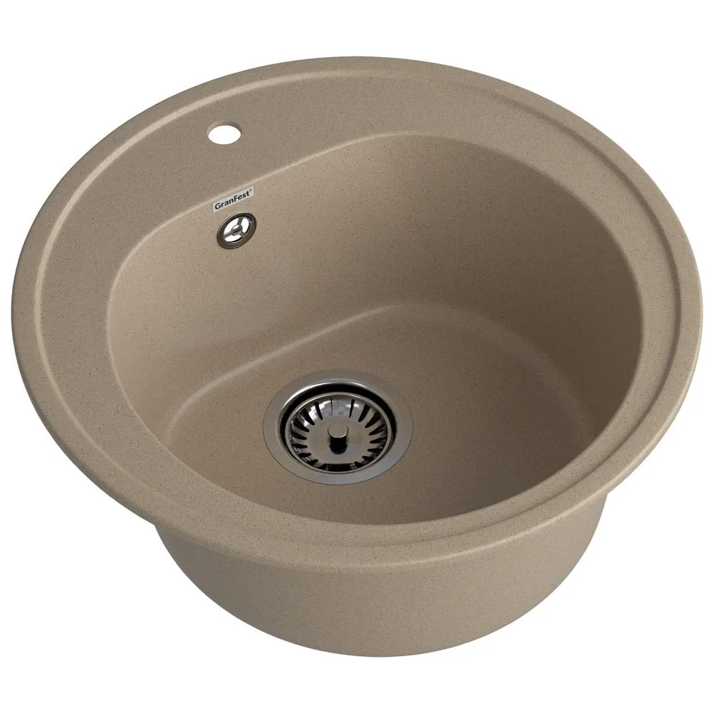 Кухонная мойка GranFest RONDO R-510 песочный — Изображение 2