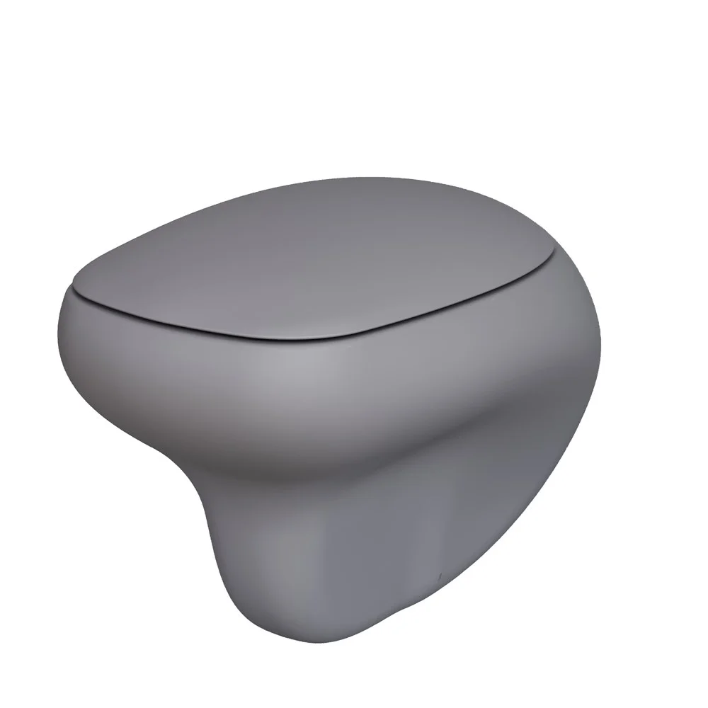 Унитаз подвесной Diamond 123T20301R (530x405x375) матовый серый безободковый без сиденья Унитаз подвесной Diamond 123T20301R (530x405x375) матовый серый безободковый без сиденья