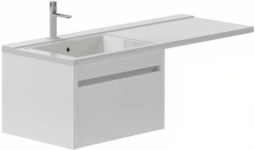 Тумба с раковиной Aquanet Токио 120 L белый (подвесная, 1 ящик) 00239212 Тумба с раковиной Aquanet Токио 120 L белый (подвесная, 1 ящик) 00239212