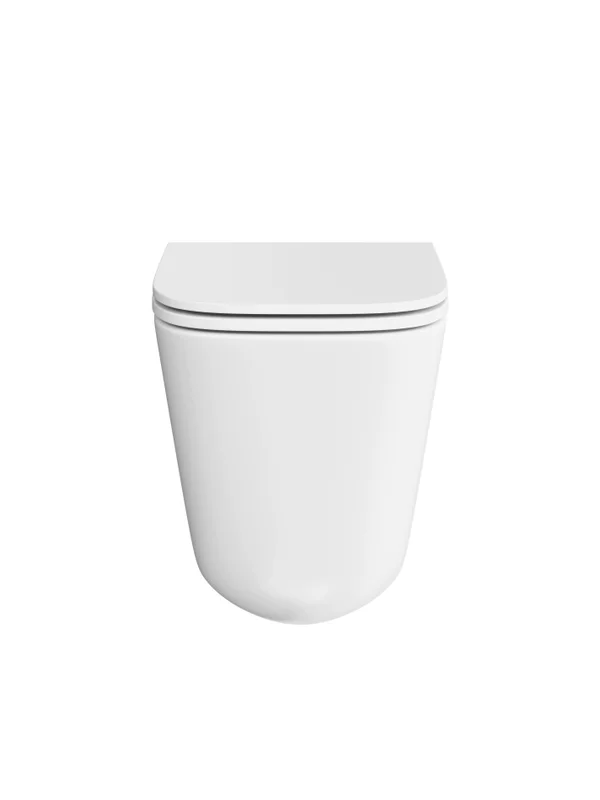 Унитаз подвесной Kerama Marazzi Cubo Tornado CU.T.wc.02 с системой смыва торнадо с крепежом и сиденьем, белый глянцевый — Изображение 2