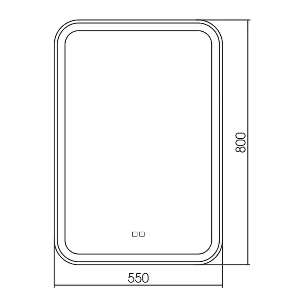 Зеркало Silver Mirrors Malta-RGB 550х800 LED-00002511 сенсорный выключатель мульти-цвет — Изображение 2