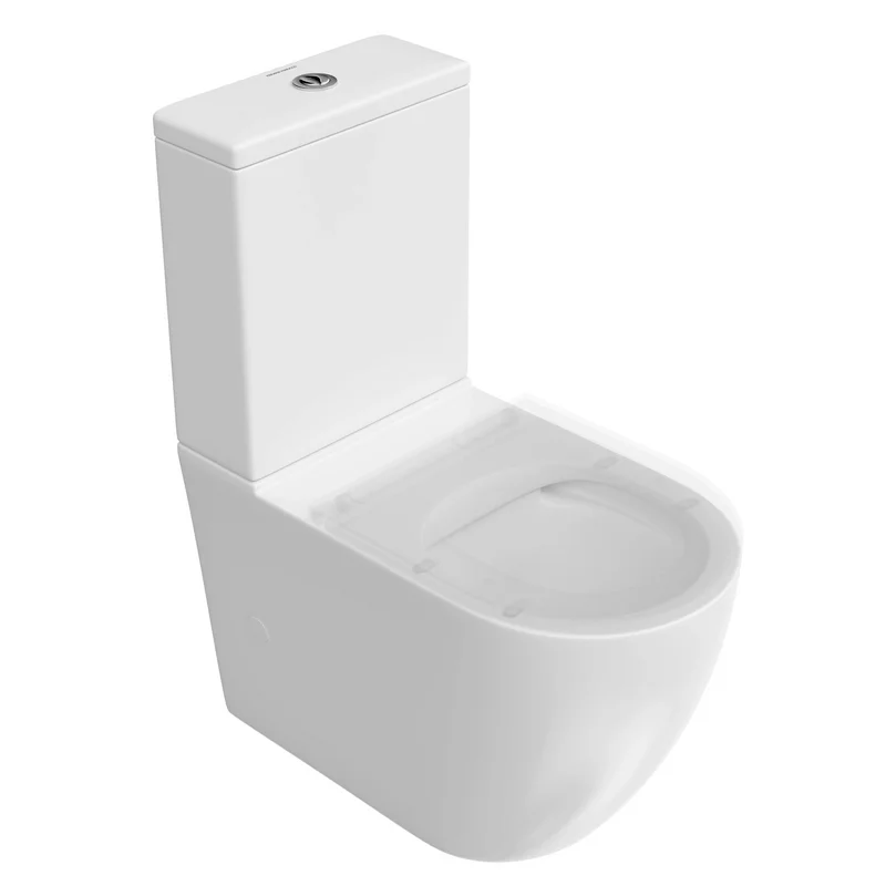 Шланговое подключение Kerama Marazzi Kerama Marazzi Sfera SF.wc.01 безободковый с крепежом и сиденьем, белый глянцевый — Изображение 3
