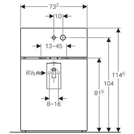 Инсталляция для раковины Geberit Monolith 131.043.SJ.1 стекло чёрное Инсталляция для раковины Geberit Monolith 131.043.SJ.1 стекло чёрное