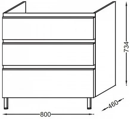 Тумба под раковину Jacob Delafon Vox 80 см EB2048-RA-G1C Тумба под раковину Jacob Delafon Vox 80 см EB2048-RA-G1C