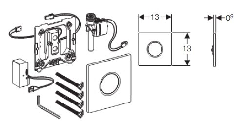 ИК привод смыва Geberit 116.021.21.5 HyTronic для писсуара Sigma 01, хром.глянец. ИК привод смыва Geberit 116.021.21.5 HyTronic для писсуара Sigma 01, хром.глянец.
